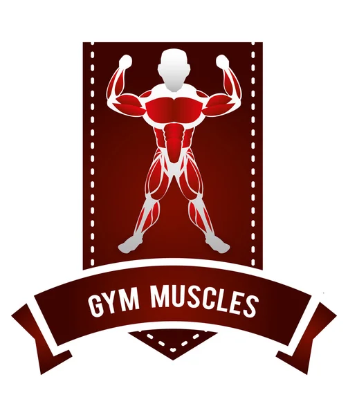 Diseño de iconos de gimnasia y fitness — Vector de stock
