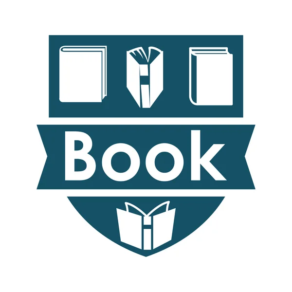 Libro icono diseño — Vector de stock