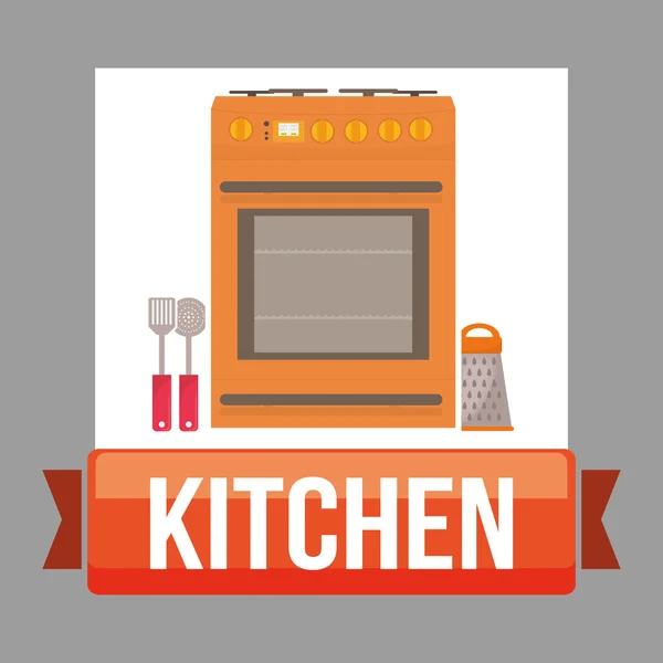 Design der Küchenausstattung — Stockvektor