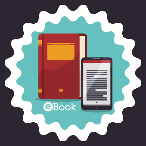 EBook pictogram ontwerp — Stockvector