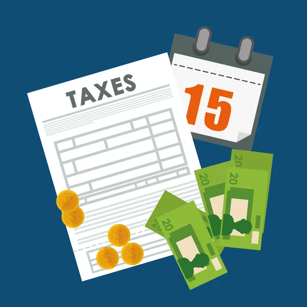 Payez les taxes graphisme — Image vectorielle