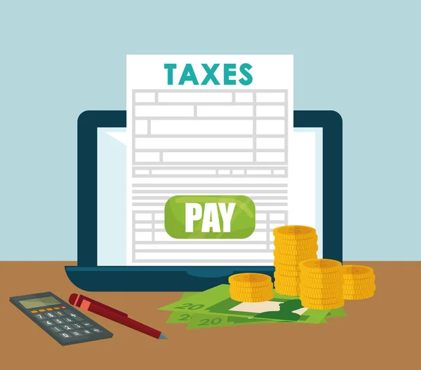 Payez les taxes graphisme — Image vectorielle