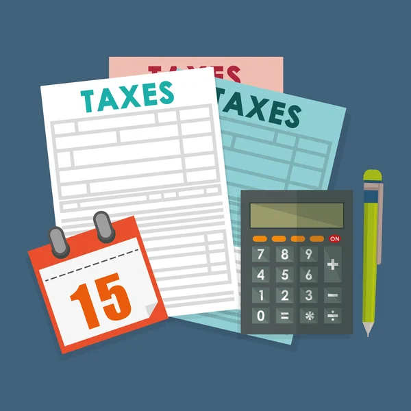 Pay taxes graphic design — Stock Vector
