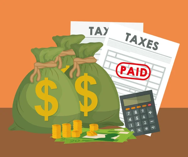 Steuern zahlen Grafikdesign — Stockvektor