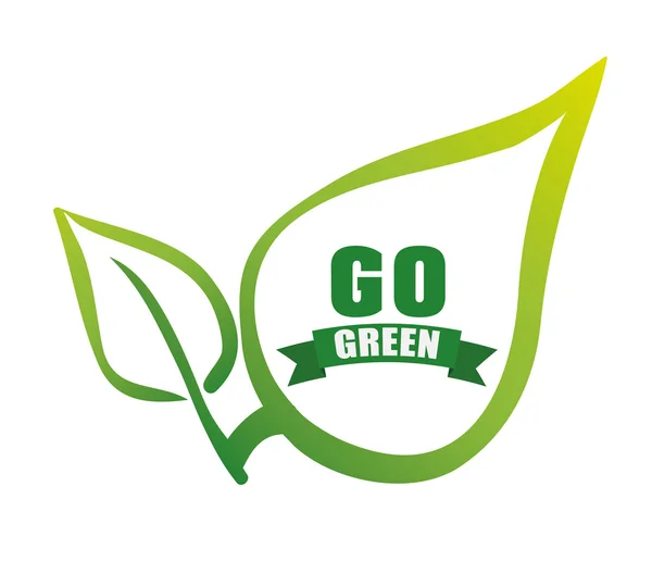 Tema Go green ed ecologia — Vettoriale Stock