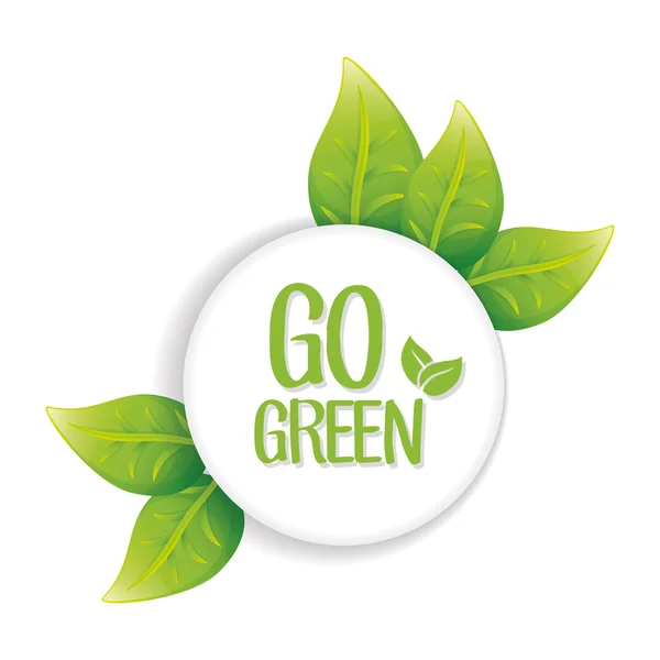 Tema Go green ed ecologia — Vettoriale Stock