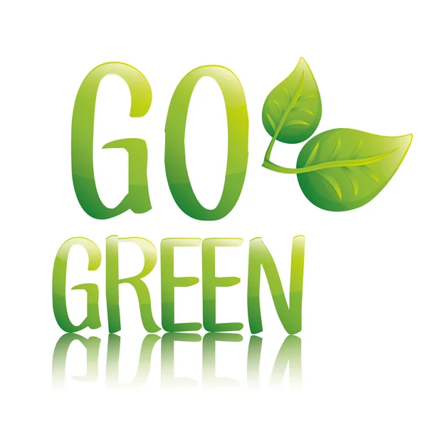 Tema Go green ed ecologia — Vettoriale Stock