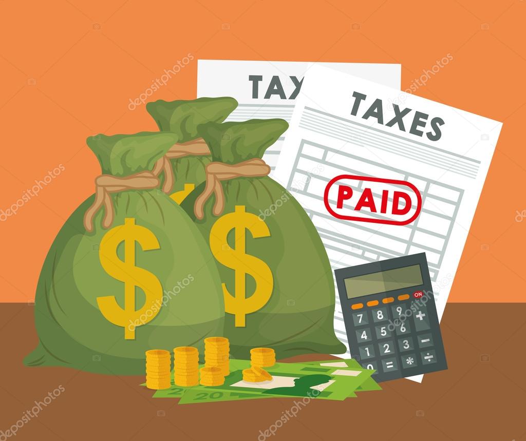 Pay taxes graphic design