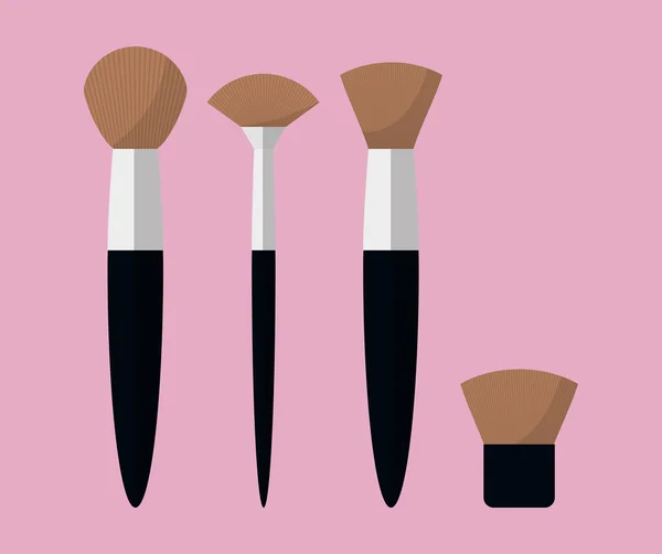 Maquillage des femmes et cosmétiques — Image vectorielle