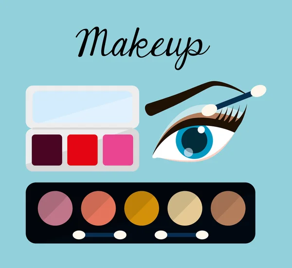 Maquillaje para mujer y cosméticos — Vector de stock