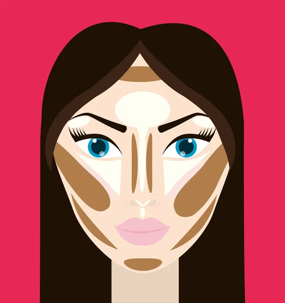 Maquillaje para mujer y cosméticos — Vector de stock