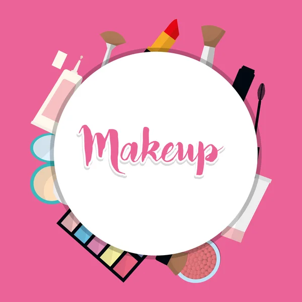 Womens make up and cosmetics — Stock Vector