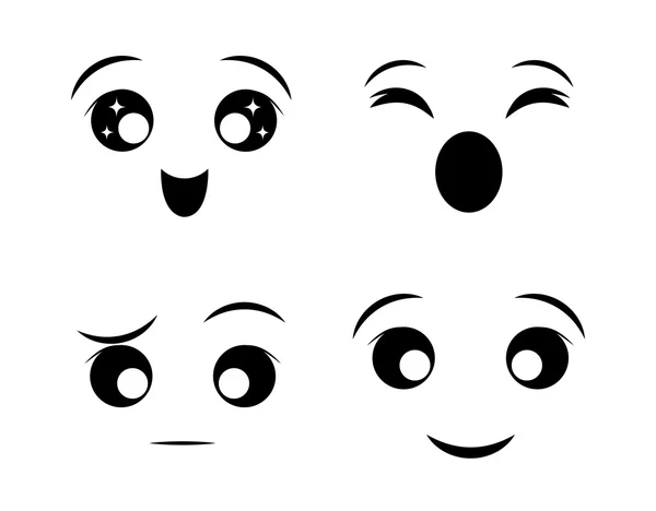Rolig tecknad ansikte — Stock vektor