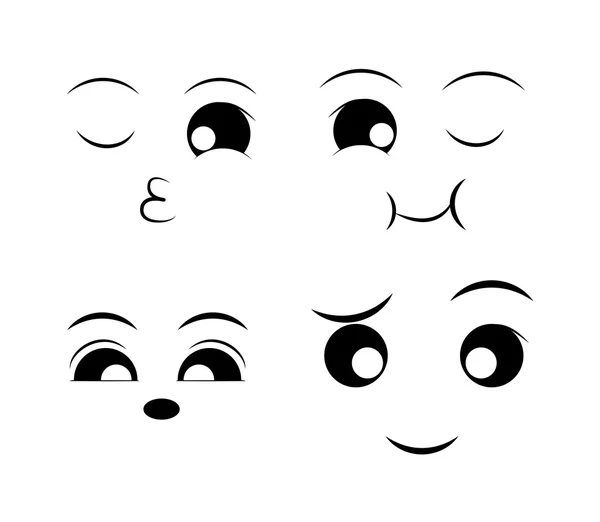 Rolig tecknad ansikte — Stock vektor