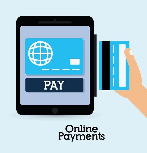 Icone dei pagamenti online — Vettoriale Stock