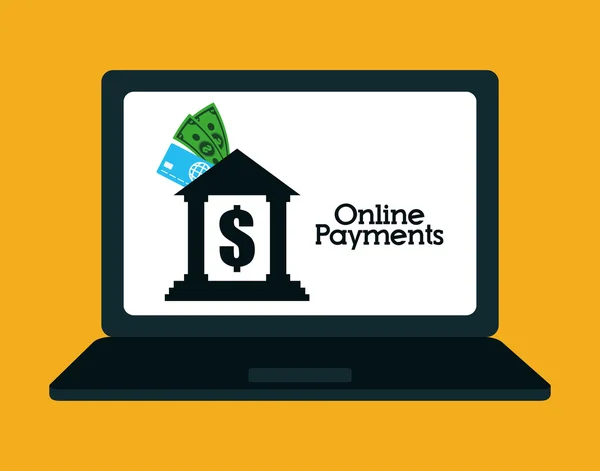 Icone dei pagamenti online — Vettoriale Stock