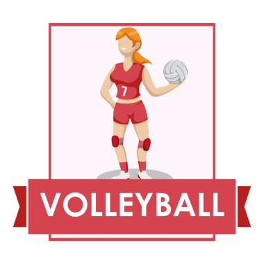 Voleybol simgesi tasarım
