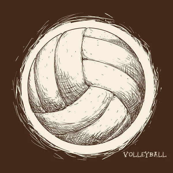 Design der Ikone des Volleyballs — Stockvektor