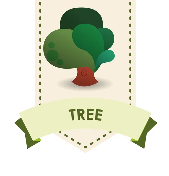 Tree icon design — Stock Vector