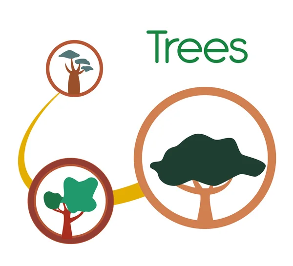 Design de ícone de árvore —  Vetores de Stock