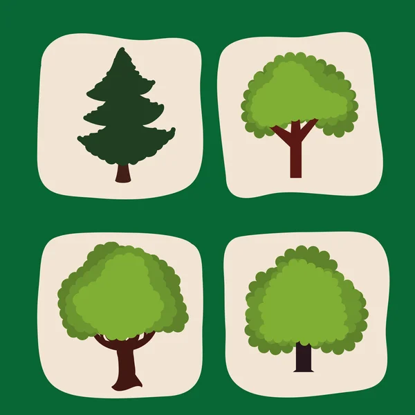 Дизайн иконки дерева — стоковый вектор
