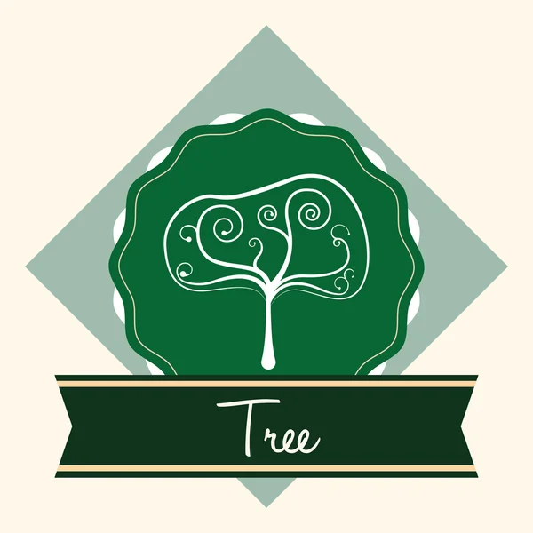 Árbol icono de diseño — Archivo Imágenes Vectoriales