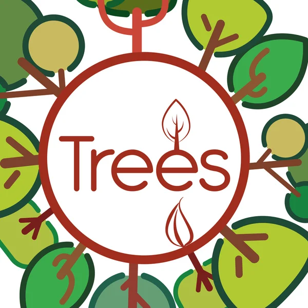 Tree icon design — Stock Vector