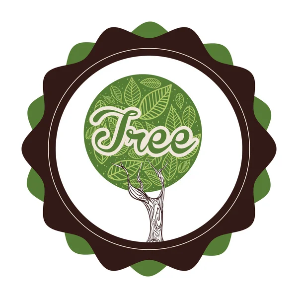 Tree icon design — Stock Vector