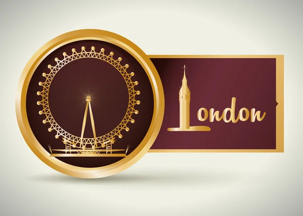 Londres icono de diseño — Vector de stock