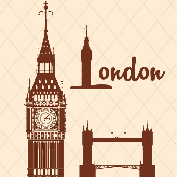 London ikon tervezés — Stock Vector