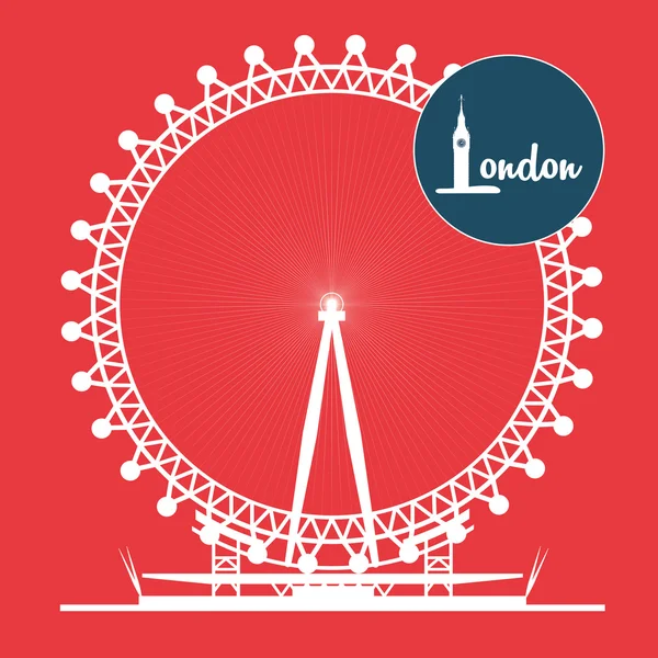 ロンドンのアイコン デザイン — ストックベクタ