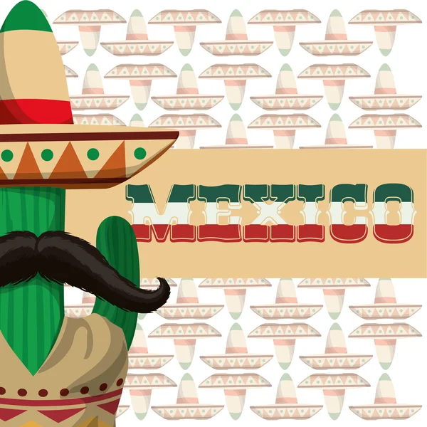 Desain ikon Meksiko - Stok Vektor