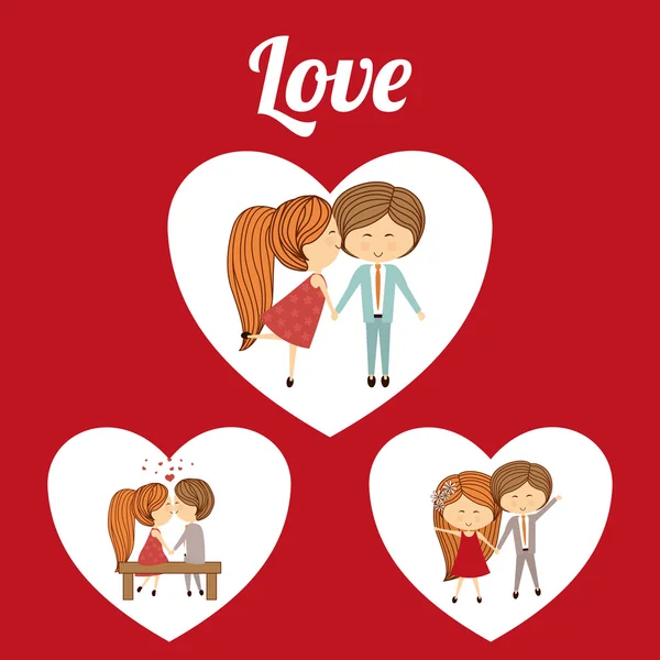 Diseño de iconos de amor — Vector de stock