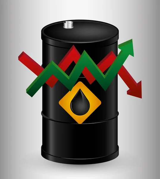 Negócios de petróleo e preços do petróleo — Vetor de Stock