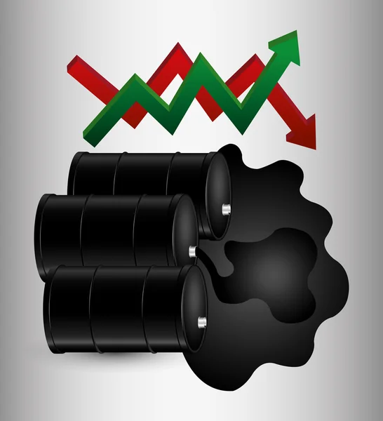 Attività dei prezzi del petrolio e del petrolio — Vettoriale Stock