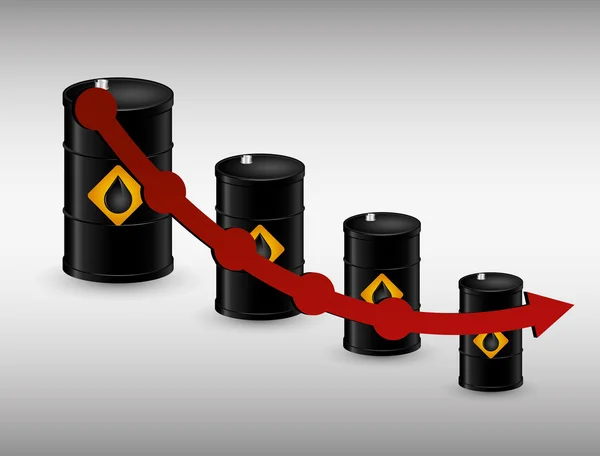 Attività dei prezzi del petrolio e del petrolio — Vettoriale Stock