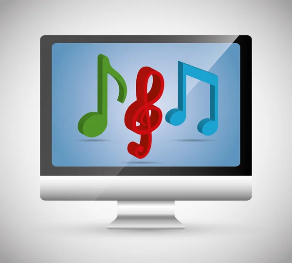 Music and technology design — Stock Vector