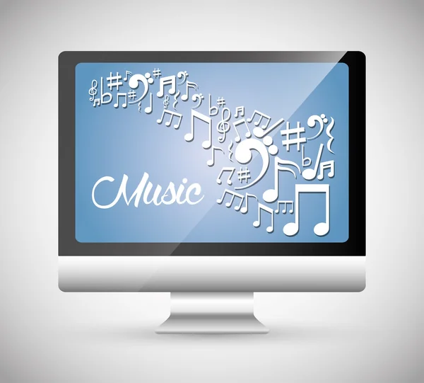 Diseño de música y tecnología — Vector de stock