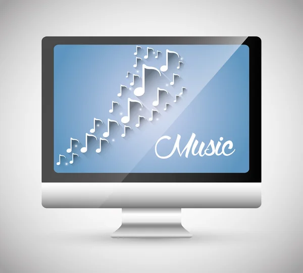 Music and technology design — Stock Vector