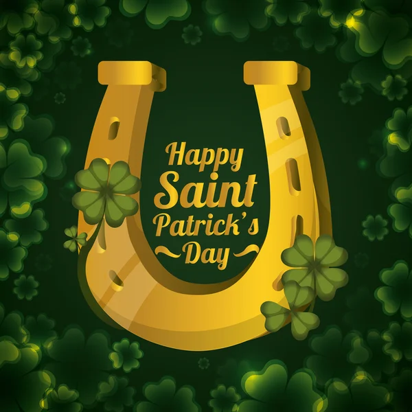 Diseño feliz día de San Patricio — Vector de stock