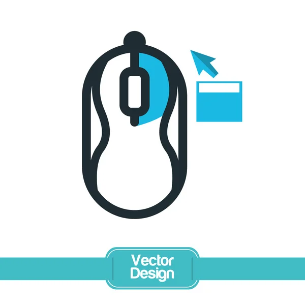 Mus ikon design – Stock-vektor