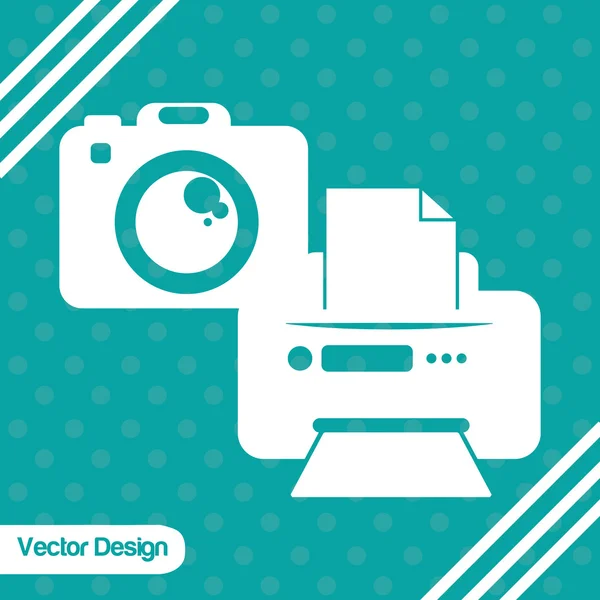 Icona della fotocamera Design — Vettoriale Stock