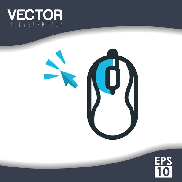 Diseño del icono del ratón — Vector de stock