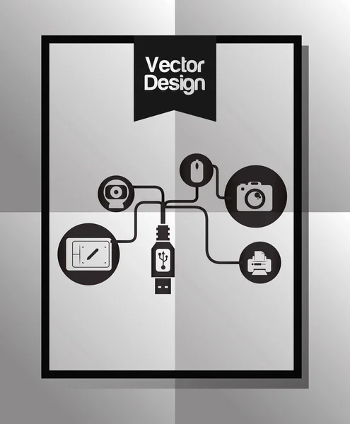 Design der Technologie-Ikone — Stockvektor
