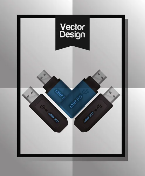 Design der Technologie-Ikone — Stockvektor