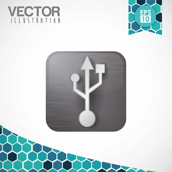 Technológiai ikon tervezés — Stock Vector