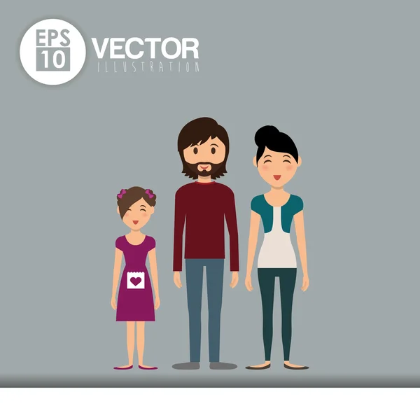 Design von Familiensymbolen — Stockvektor