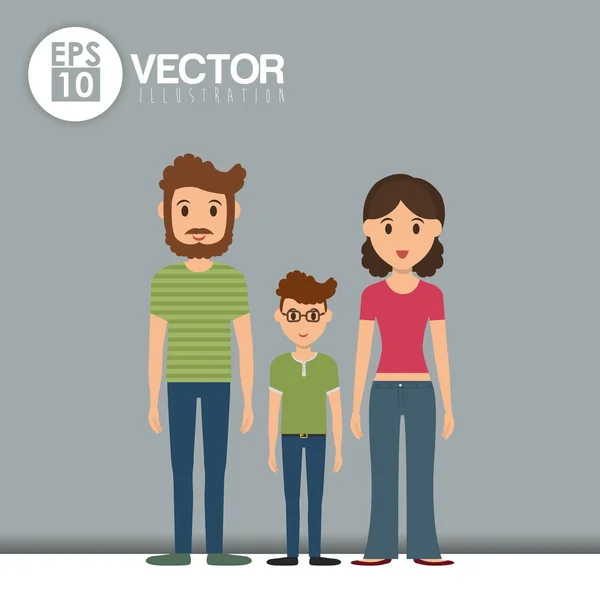 Conception d'icône de famille — Image vectorielle