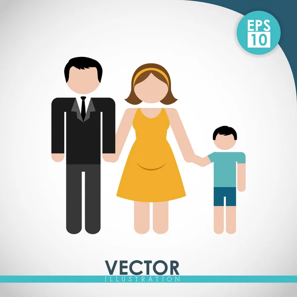 Дизайн икон семьи — стоковый вектор