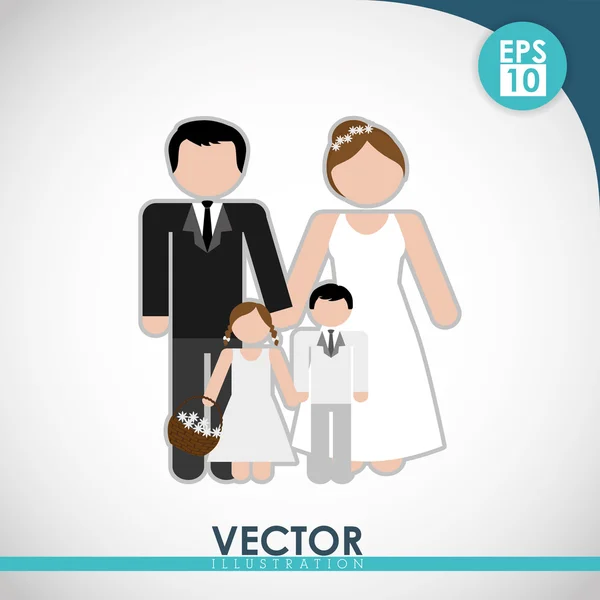Design von Familiensymbolen — Stockvektor